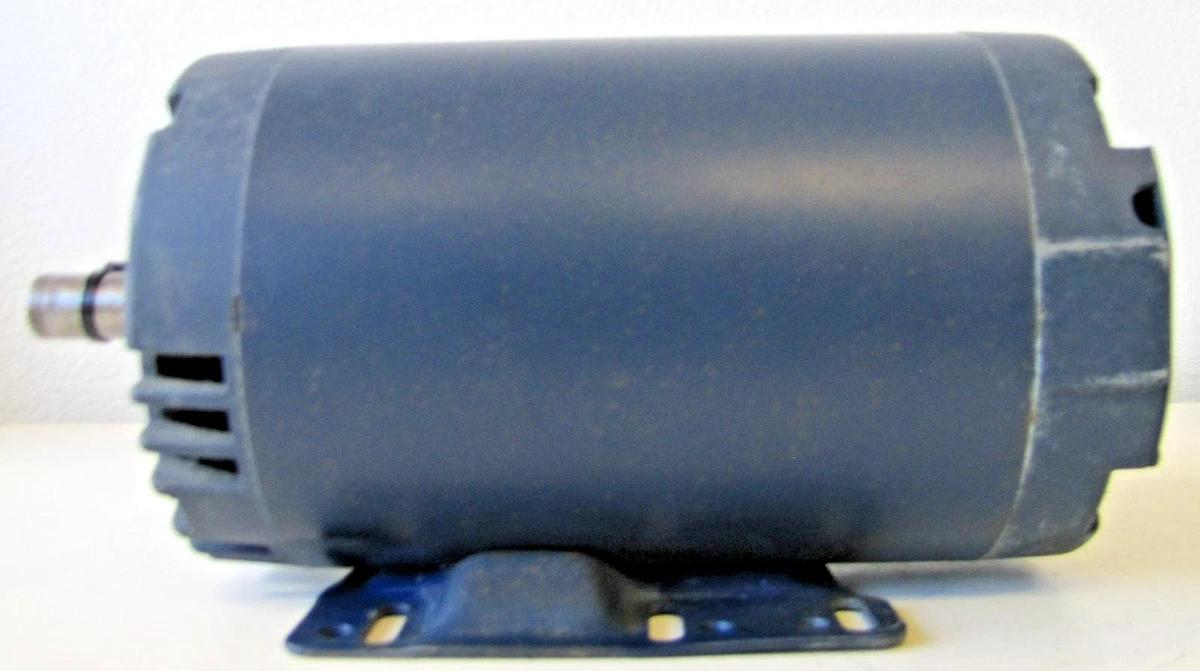 Used Leeson 3 HP Electric Motor 208-230/460V 3 Phase J145T 1740 RPM 1-1/8" Dia. Shaft