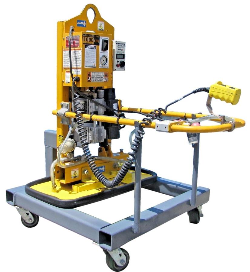 Used Anver 1000 lbs  Electric Powered Vacuum Pad Lifter Lift ET100S-FP 90° Tilting