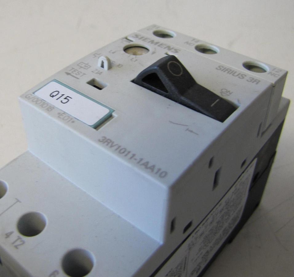 Used Siemens Sirius 3R 3RV1011-AA10 20A 20 Amp Circuit Breaker 3 Pole 600V