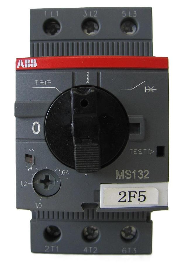 Used ABB Allen Bradley MS132 Manual Motor Starter 1 - 1.6 Amp 3 Pole 690V