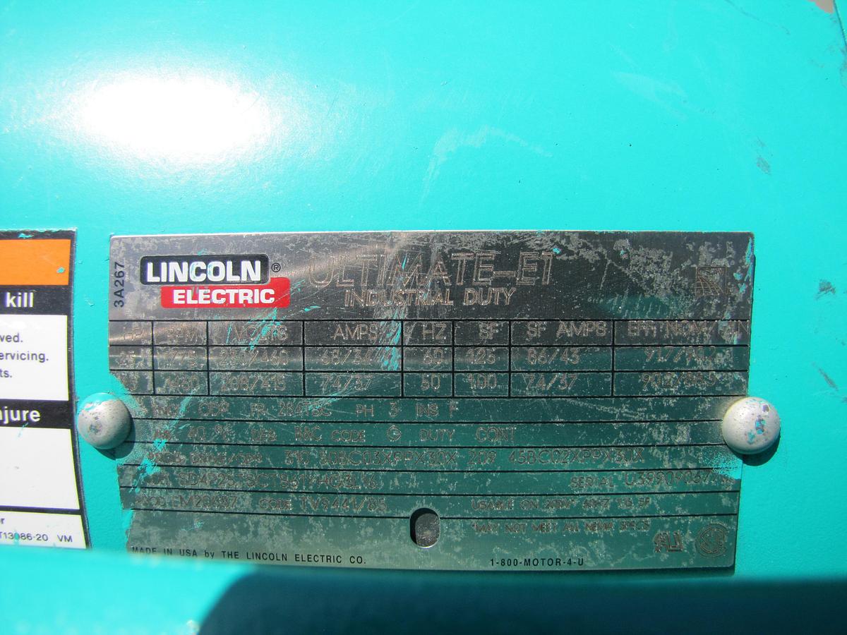 Used Sullivan Palatek 25 HP Rotary Screw Air Compressor 100 CFM 460V 3 Phase