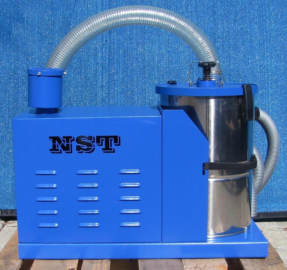 Used NST 4.5 HP Vacuum Dust Collector With Canister & Hose 230V 3 Ph Strong Suction