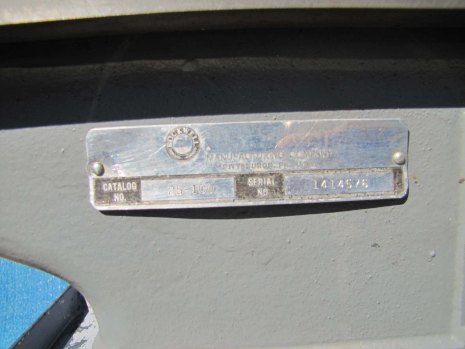 Used Rockwell 1HP Metal Lathe Variable Speed 8" 3 Jaw Chuck Cross Slide Feed 220V 1PH