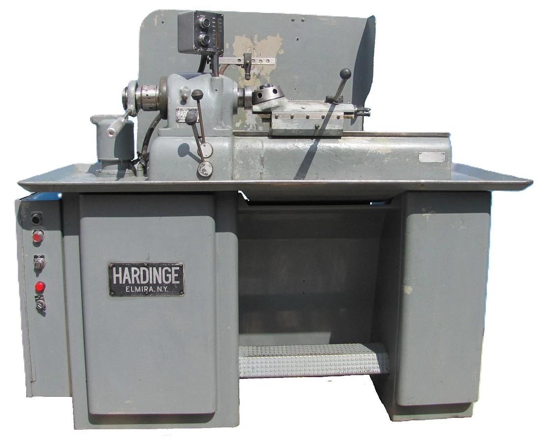 Used Hardinge VBS Collet Type Metal Lathe 1HP 460V 3PH Turret Attachment Coolant Pump