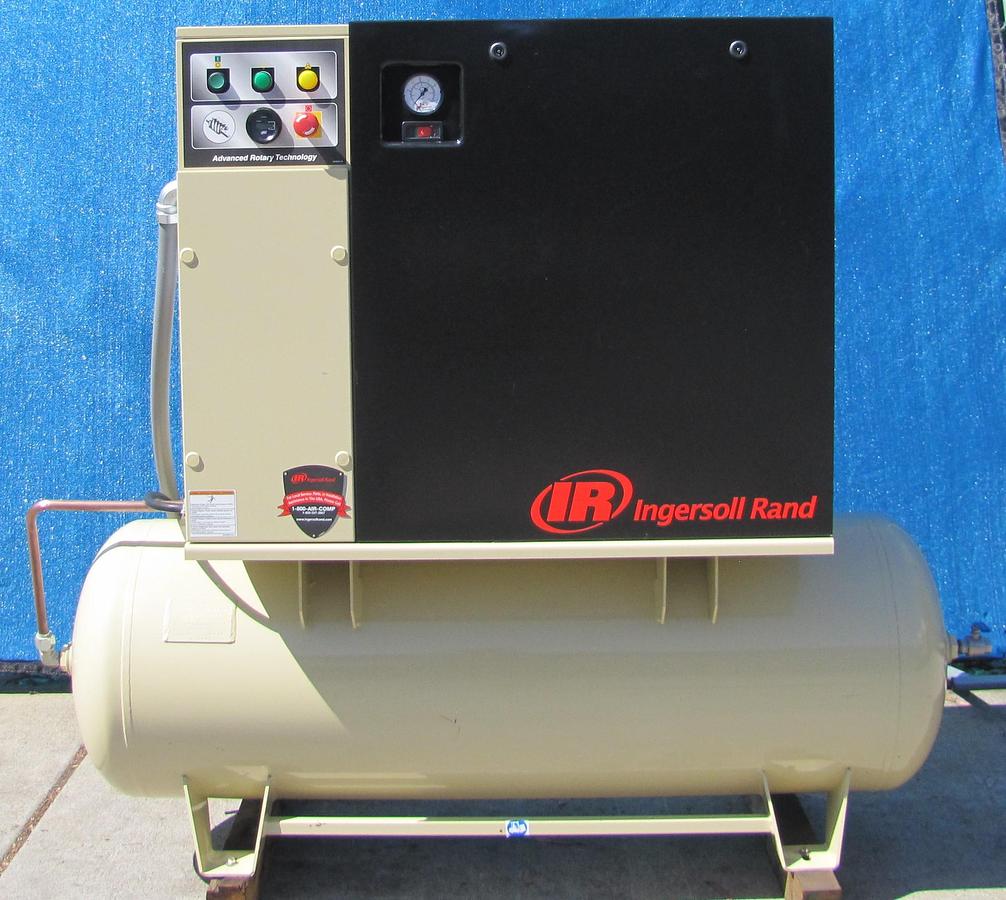 Used Ingersoll Rand 5 HP Rotary Screw Air Compressor with Dryer & 80 Gallon Tank