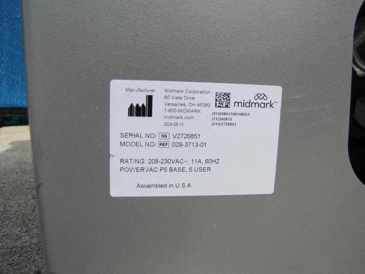 Used Midmark PowerVac Busch Dental Vacuum Pump MM 1104 B 029-3713-01 AS IS
