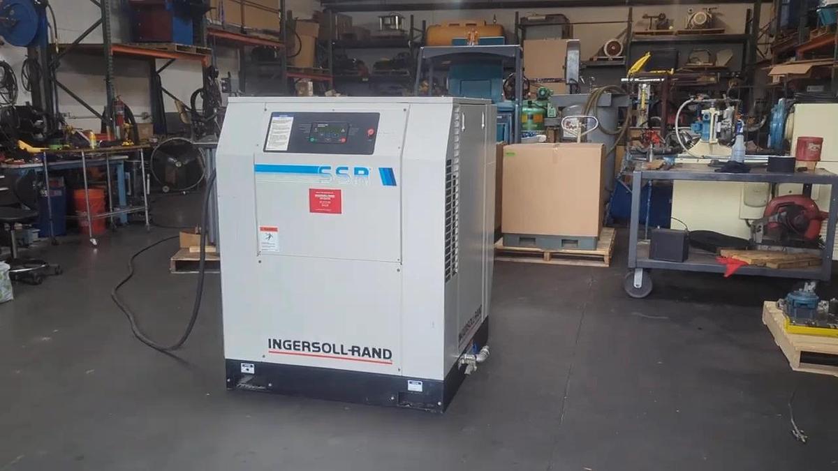 Used Ingersoll Rand 40HP Rotary Screw Air Compressor 163 CFM 460V 3 Phase 80 Hours
