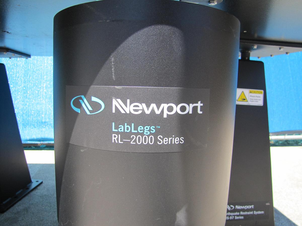 Used Newport RS 4000 8' x 4' Optical Breadboard  Sealed Hole Table Top RL-2000 Legs