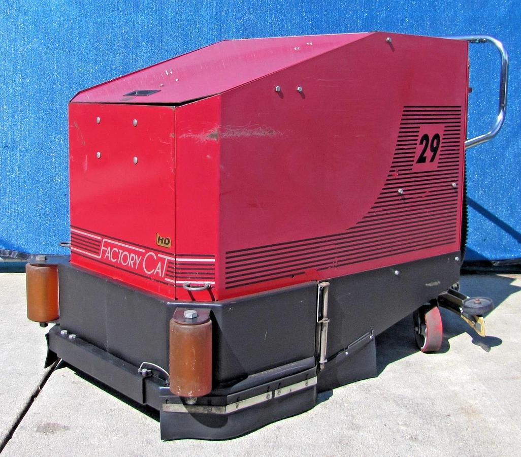 Used Factory Cat Walk Behind Floor Scrubber 29" Path 24VDC Battery System W/ Charger
