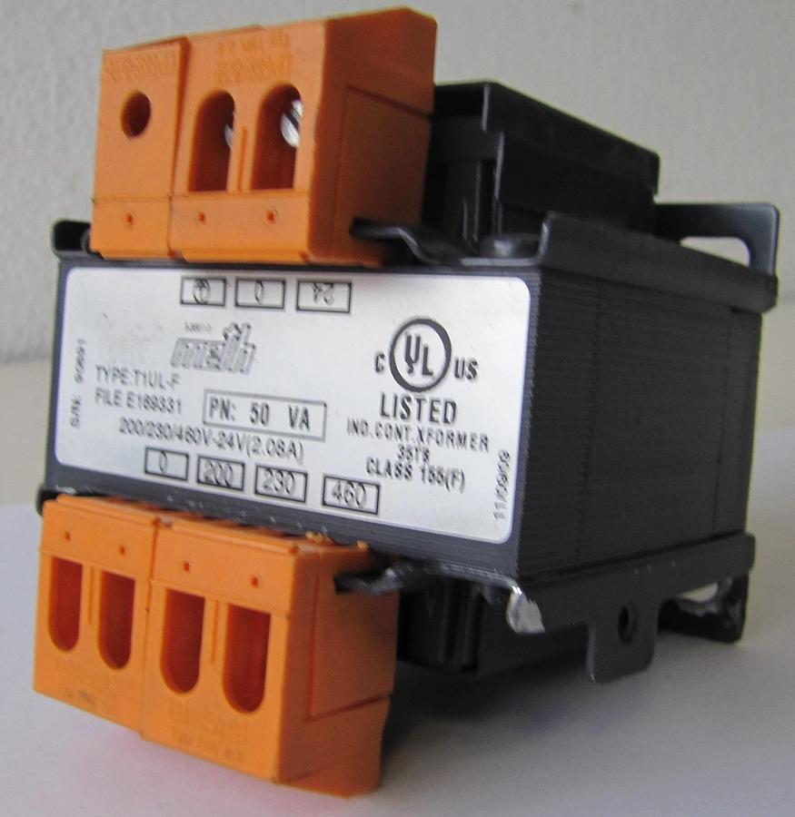 Used Meth 50 VA Control Transformer 200/230/460V Input 24V Output T1UL-F Industrial