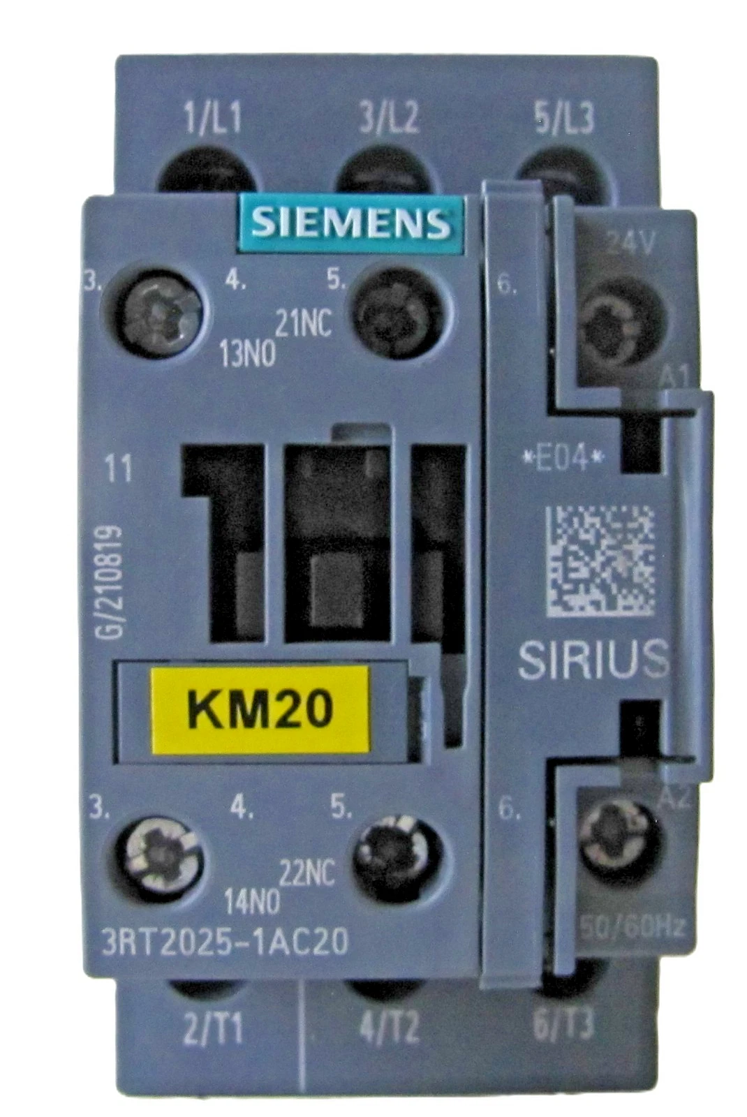 Used Siemens 3RT2025-1AC20 Contactor 35A 24V Coil 3 Pole 5HP 230V 10HP 460V 3 Phase