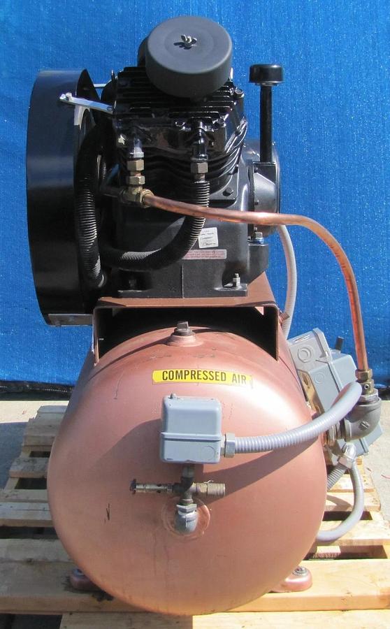 Used Campbell Hausfeld 10HP Piston Air Compressor 80 Gallon Tank 230V 3PH 135 PSI