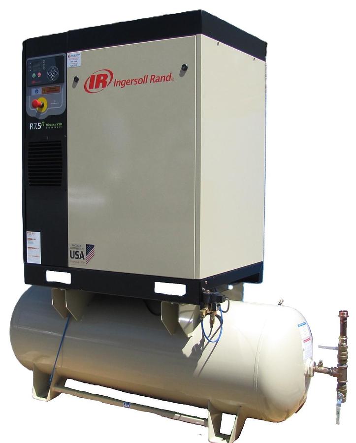Used Ingersoll Rand R7.5 Nirvana VSD 10HP Rotary Screw Air Compressor 80 Gallon Tank