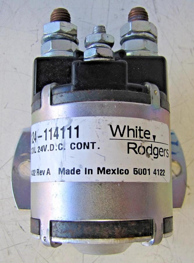 Used White Rodgers 124-114111 24V DC Soleniod 100 Amp SPNO 24 VDC Continous