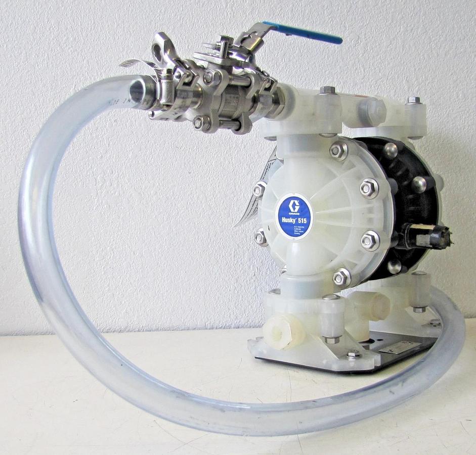 Used Graco Husky 515 Air Operated Polypropylene Double Diaphragm Pump 3/4" NPT