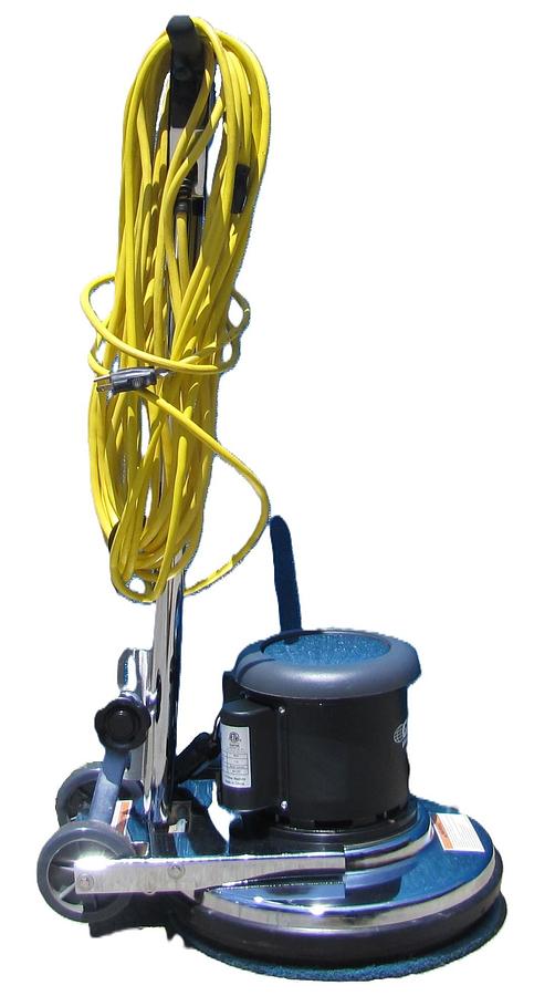 Used Global Industrial 17" Low Speed Floor Machine 1.5 HP Buffer Scrubber 73 ft cable