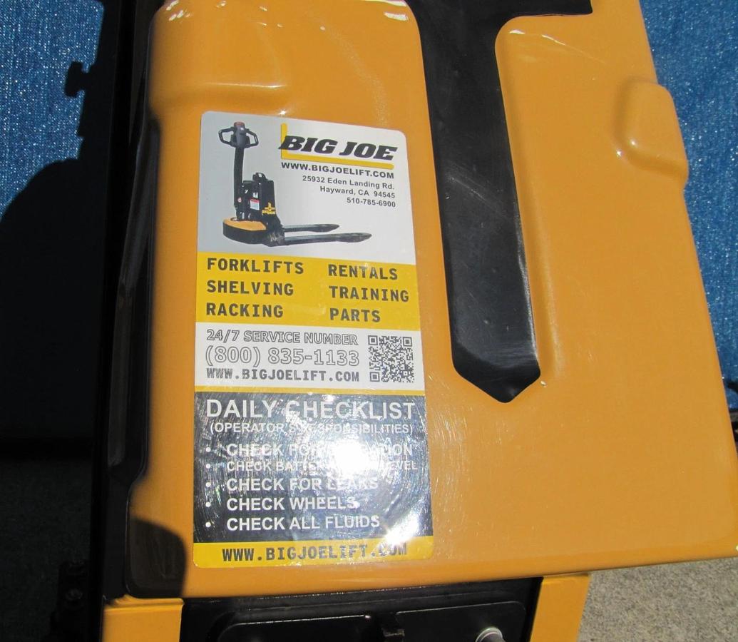 Used Big Joe T15 1500 lbs. Electric Walkie Puller Tugger 24 VDC W/ Battery Charger #1