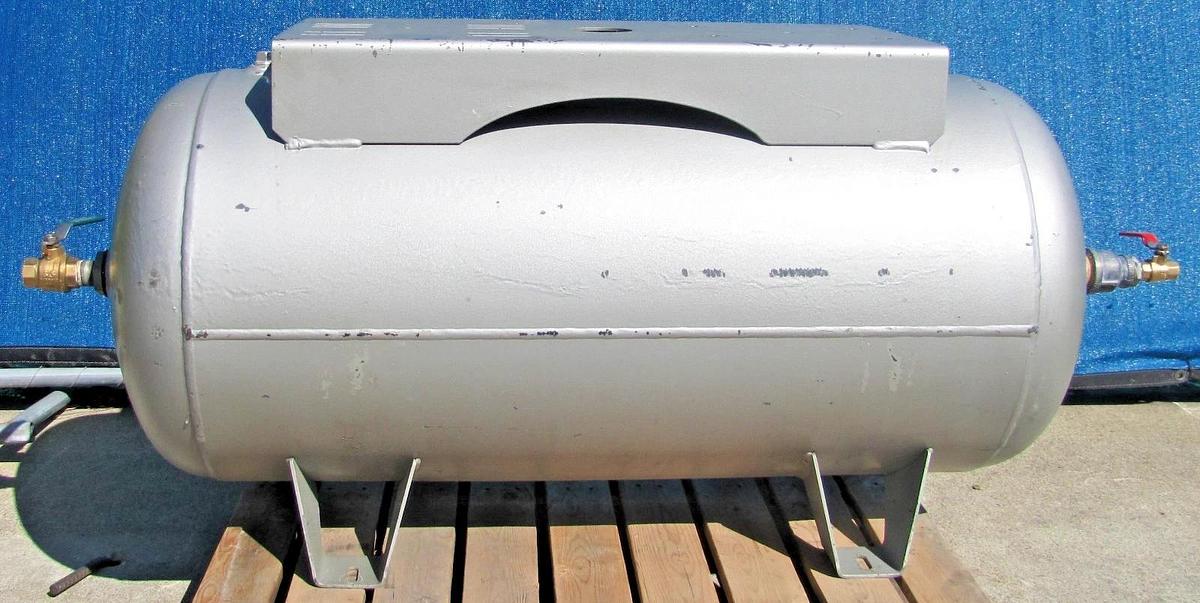 Used Manchester 60 Gallon Air Tank Vessel 200 PSI with Pressure Gauge for Compressor