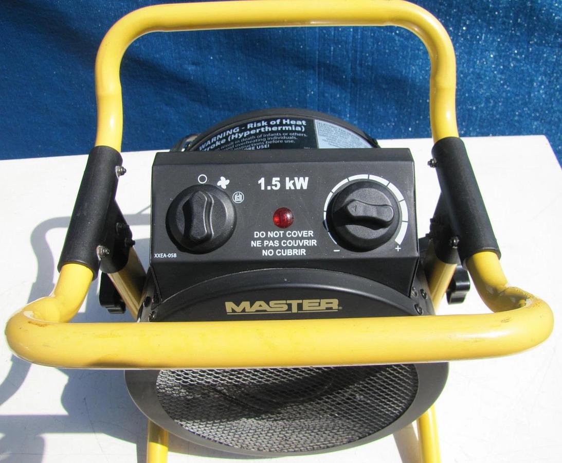 Used Master Electric MH-515-120 Fan Heater 1500W 120 VAC Fan & Heater Modes