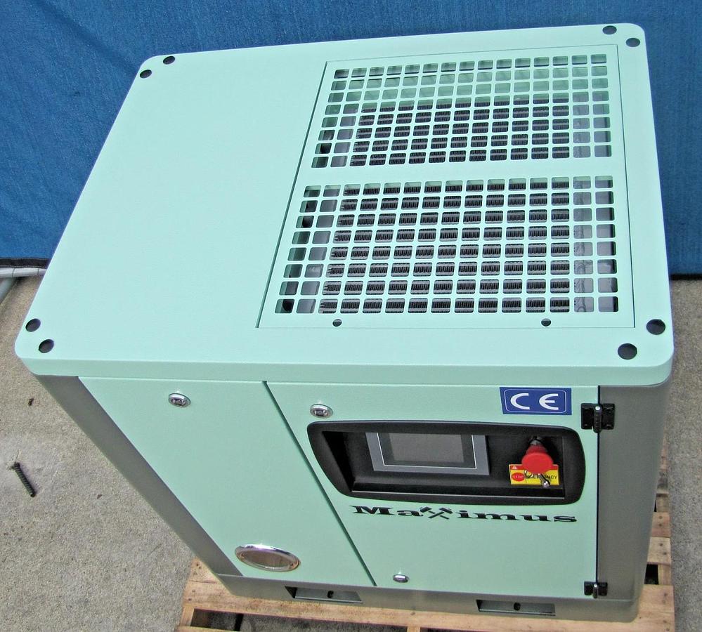 Used 2026 Maximus 10 HP Rotary Screw Air Compressor VFD 230V Single Phase
