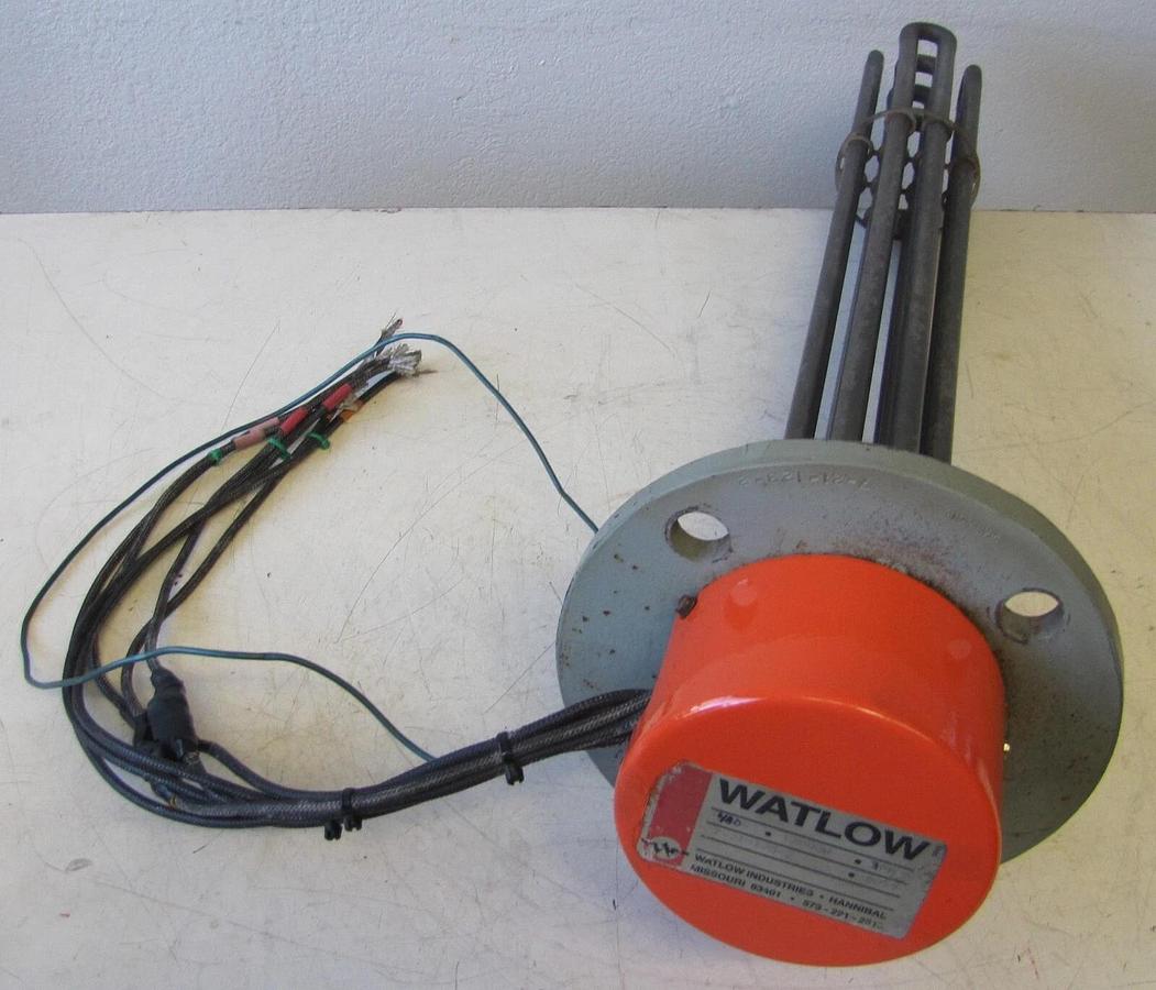 Used Watlow Heater 24" Heating Element Tank Heater 12,000 Watts 480V 3 Phase 12 KW