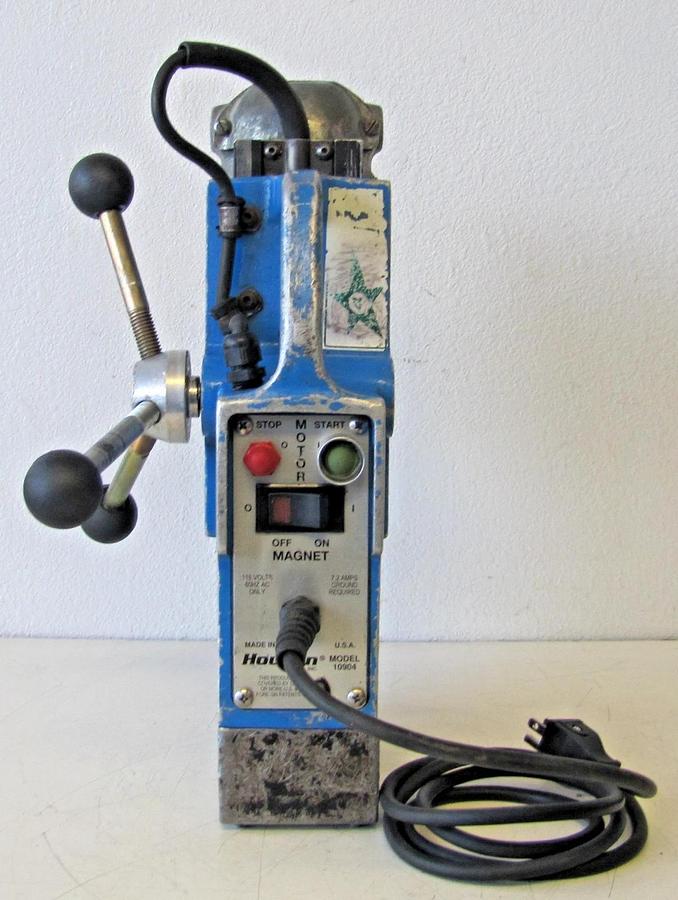 Used Hougen Rotabroach 10904 Mag Portable Magnetic Drill Press With Extra Bits 115V