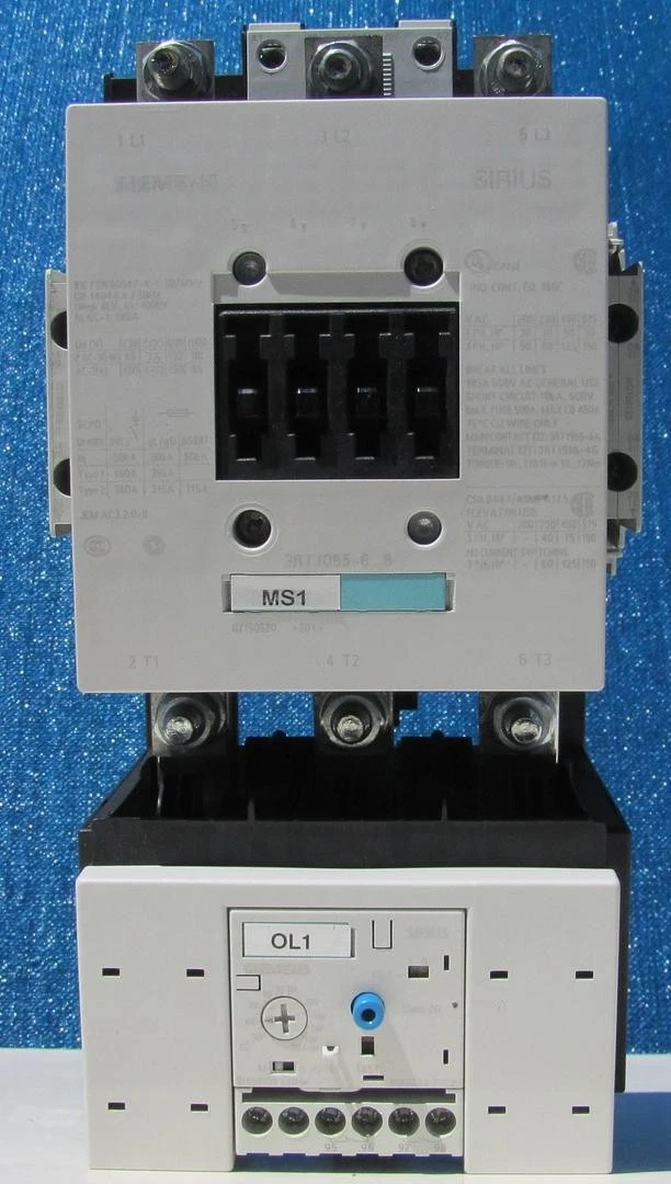 Used Siemens 185A Motor Starter Contactor 110V Coil With Overload Relay 185 Amp 1000V 754554766324