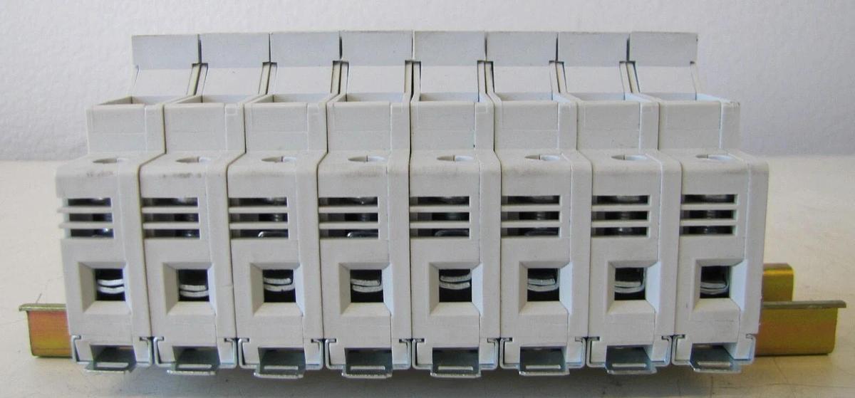 Used Lot of 8 Siemens 3NW7011 Modular Fuse Holders for Class CC Fuses 32 amp 30A DIN