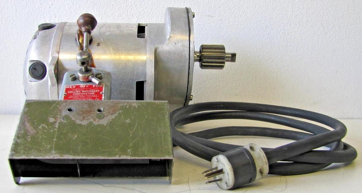 Used Collins 22A Thred-O-Matic Electric Motor with Switch 115V HS M