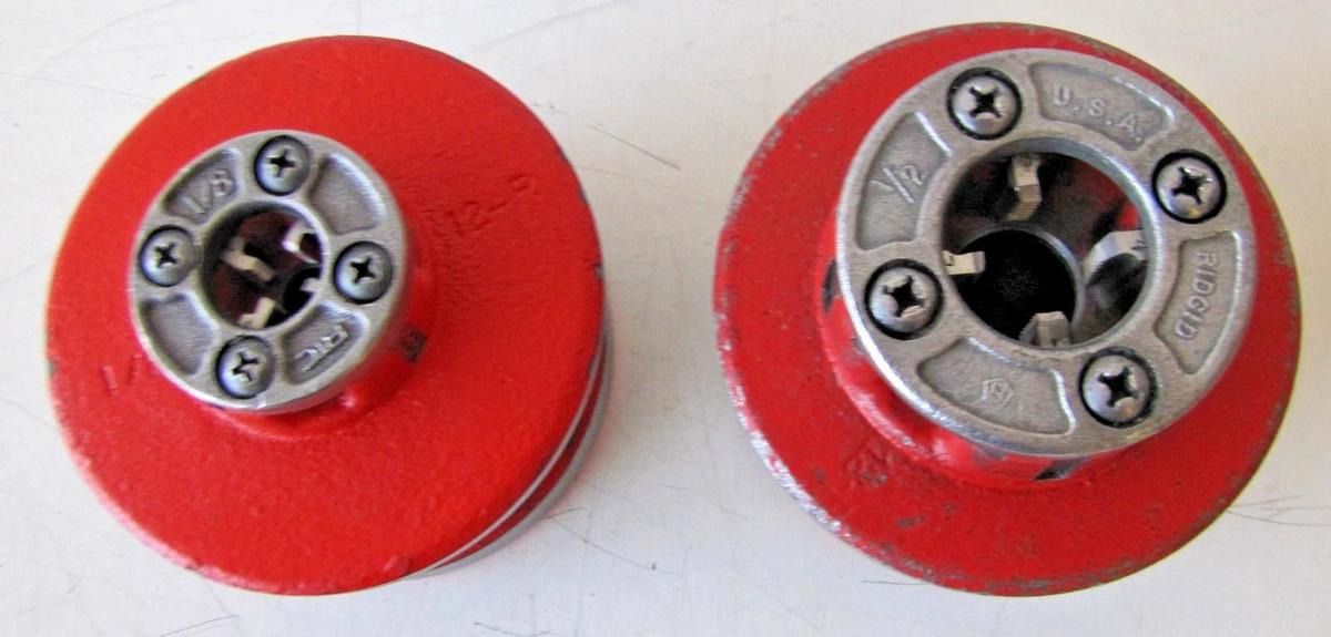 Used RIDGID 12-R Exposed Ratchet Threader Set 1/8", 1/2", 3/4", 1", 1-1/4", 1-1/2", 2 95691552075