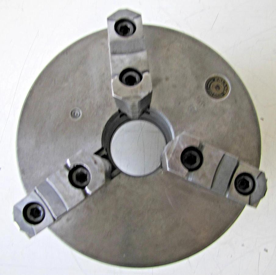 Used Bison Poland 8" 3-Jaw Self Centering Lathe Chuck 3245 Six Pin Rear Mount D1-6