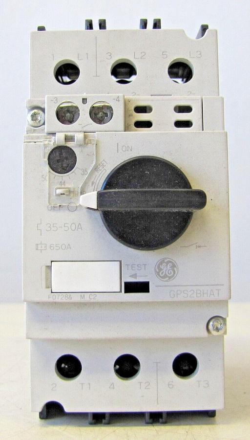Used GE General Electric GPS2BHAT Manual Motor Starter Contactor 35 - 50A 1000V