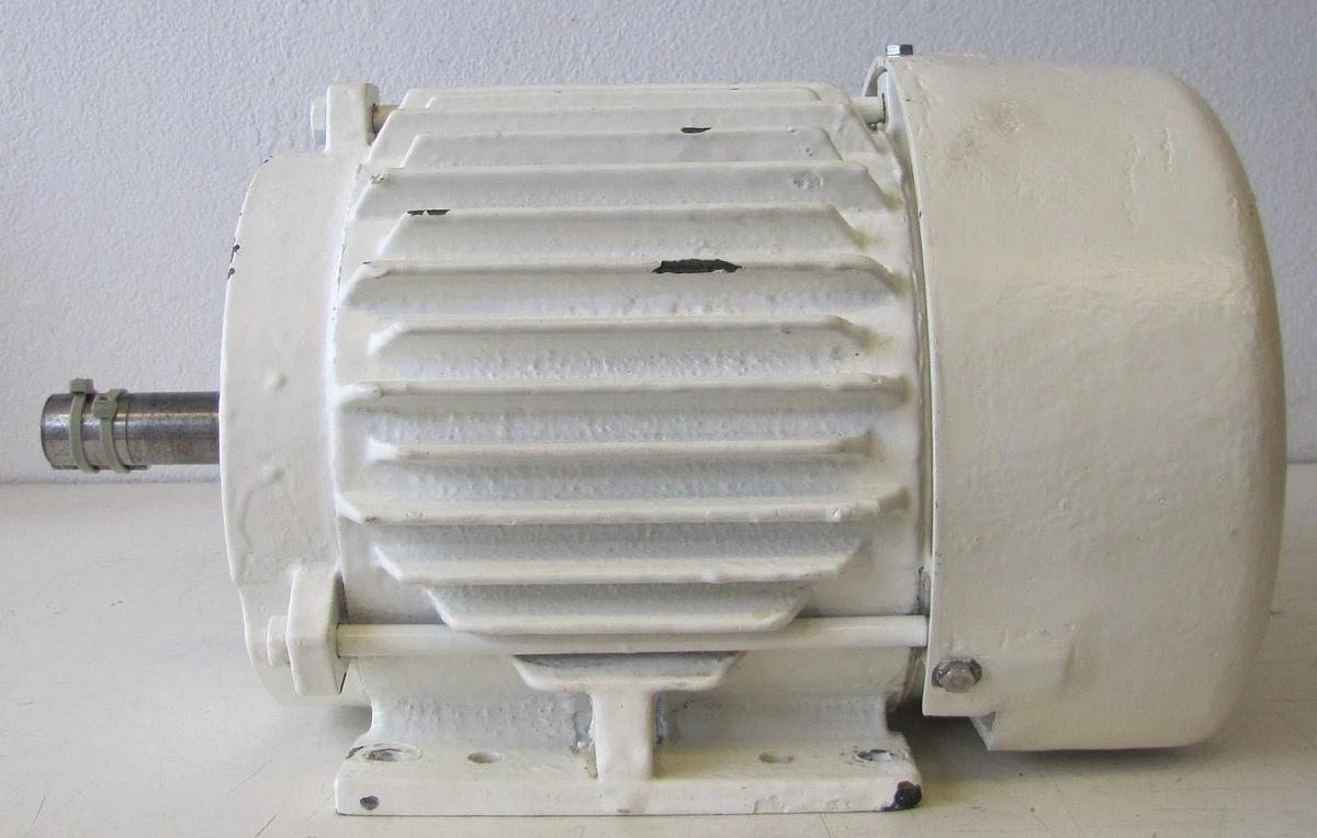 Used Sterling 2 HP Electric Motor 1730 RPM 230/460V 3 Phase 145T 7/8" Dia. Shaft