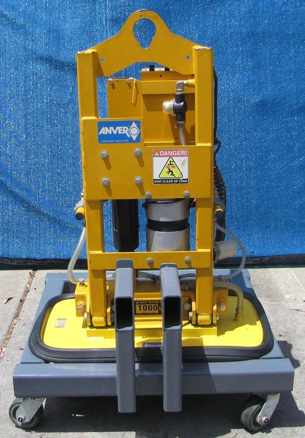 Used Anver 1000 lbs  Electric Powered Vacuum Pad Lifter Lift ET100S-FP 90° Tilting
