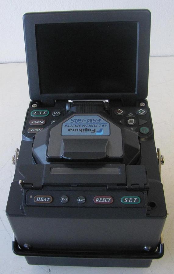 Used Fujikura FSM-50S Optical Fiber Arc Fusion Splicer AS IS with Case and Manual
