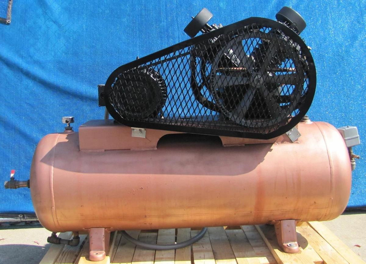 Used Campbell Hausfeld 10HP Piston Air Compressor 80 Gallon Tank 230V 3PH 135 PSI