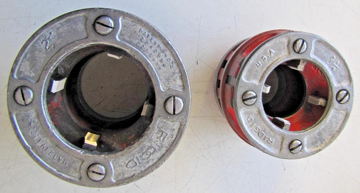 Used RIDGID 12-R Exposed Ratchet Threader Set 1/8", 1/2", 3/4", 1", 1-1/4", 1-1/2", 2 95691552075