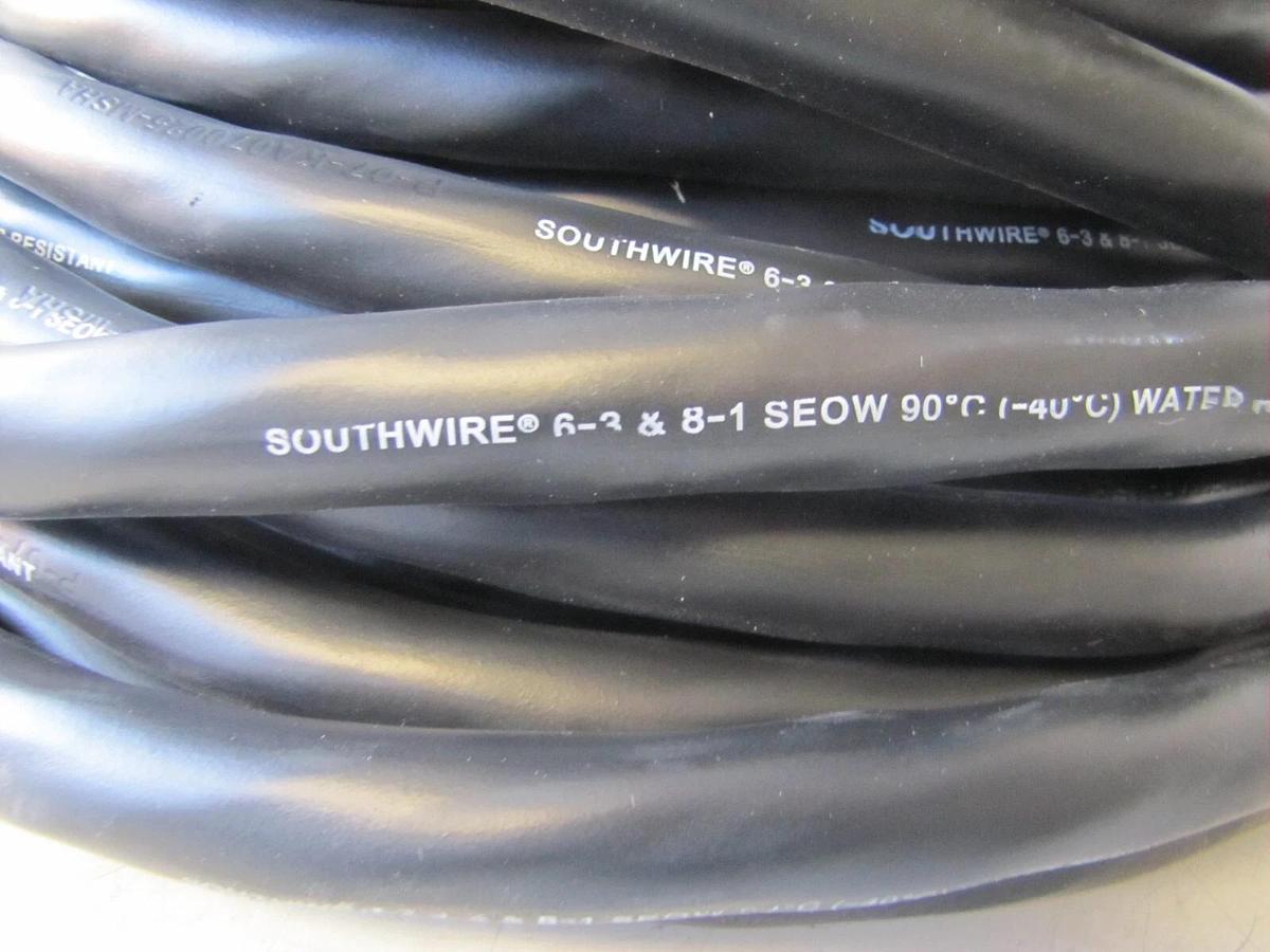 Used Southwire 100 ft Power Cable 6/3 & 8/1 600V 50A