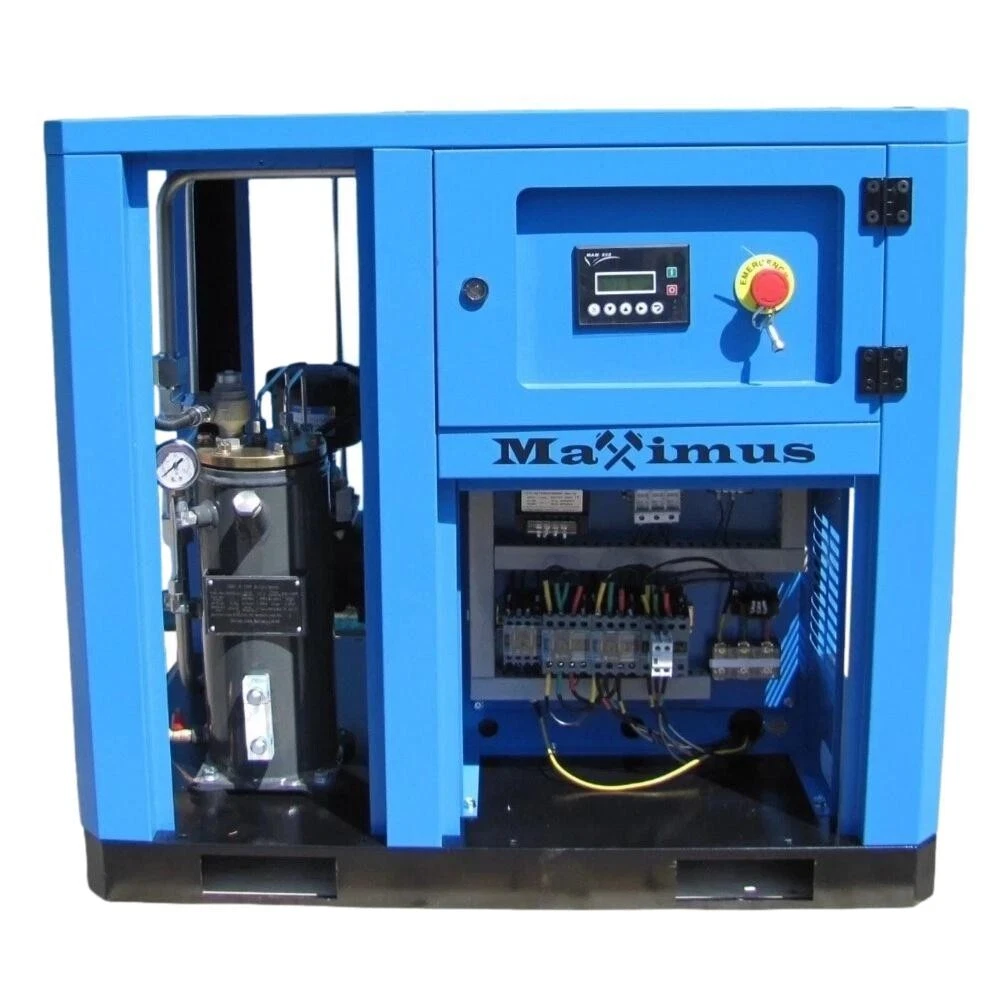 Used 2025 Maximus 10 HP Rotary Screw Air Compressor Direct Drive 230V 3 Phase