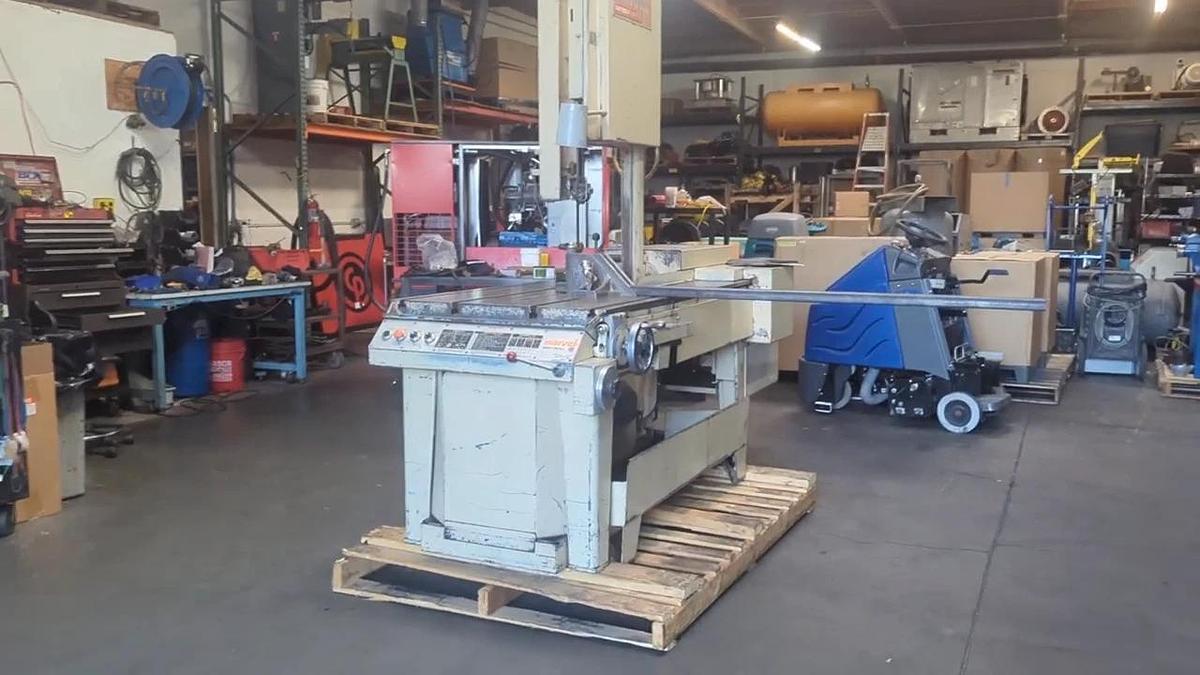 Used Marvel Series 8 Mark I Tilting Band Saw 230V 3PH Metal Cutting w/ Coolant Pump