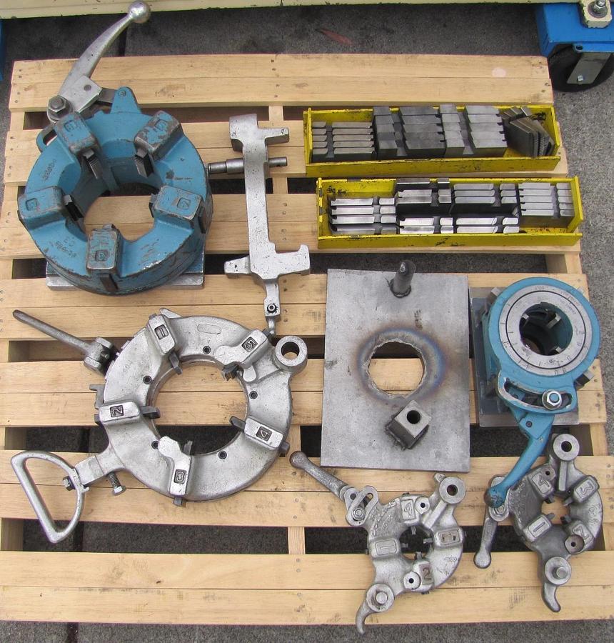Used Oster 784 Pipe & Bolt Threader 1/2"-4" 3HP 230V 3 Phase Oil Pump 6 Die Heads