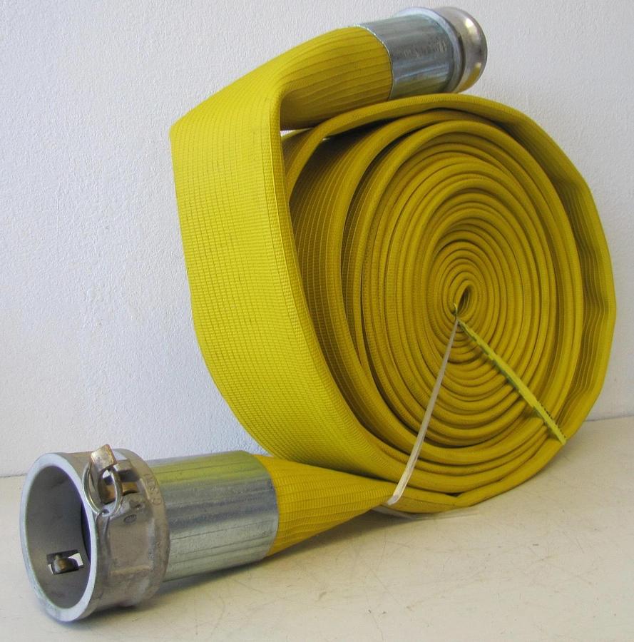Used 3 in Yellow Cam Lock Water Discharge Hose 50 ft Trash Pump Camlock Fittings New