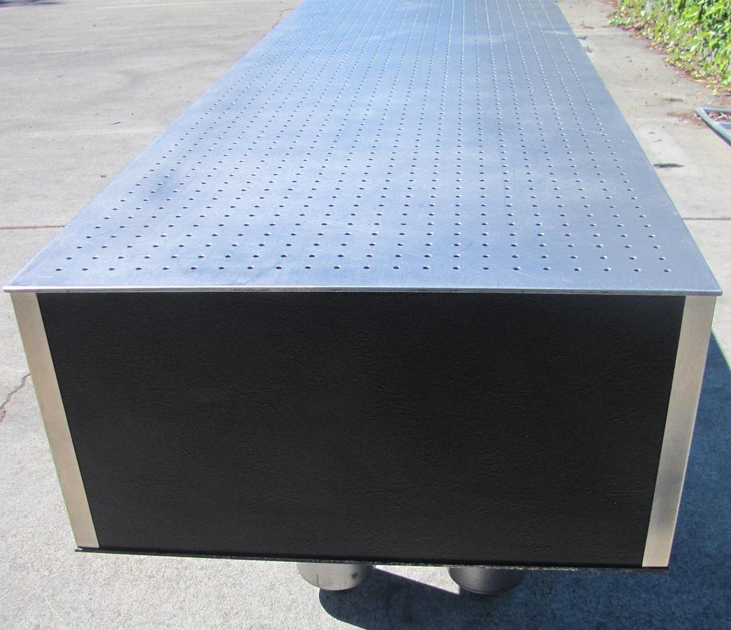 Used Newport NRC 10' x 2' Optical Breadboard Sealed Hole Table Top with Legs