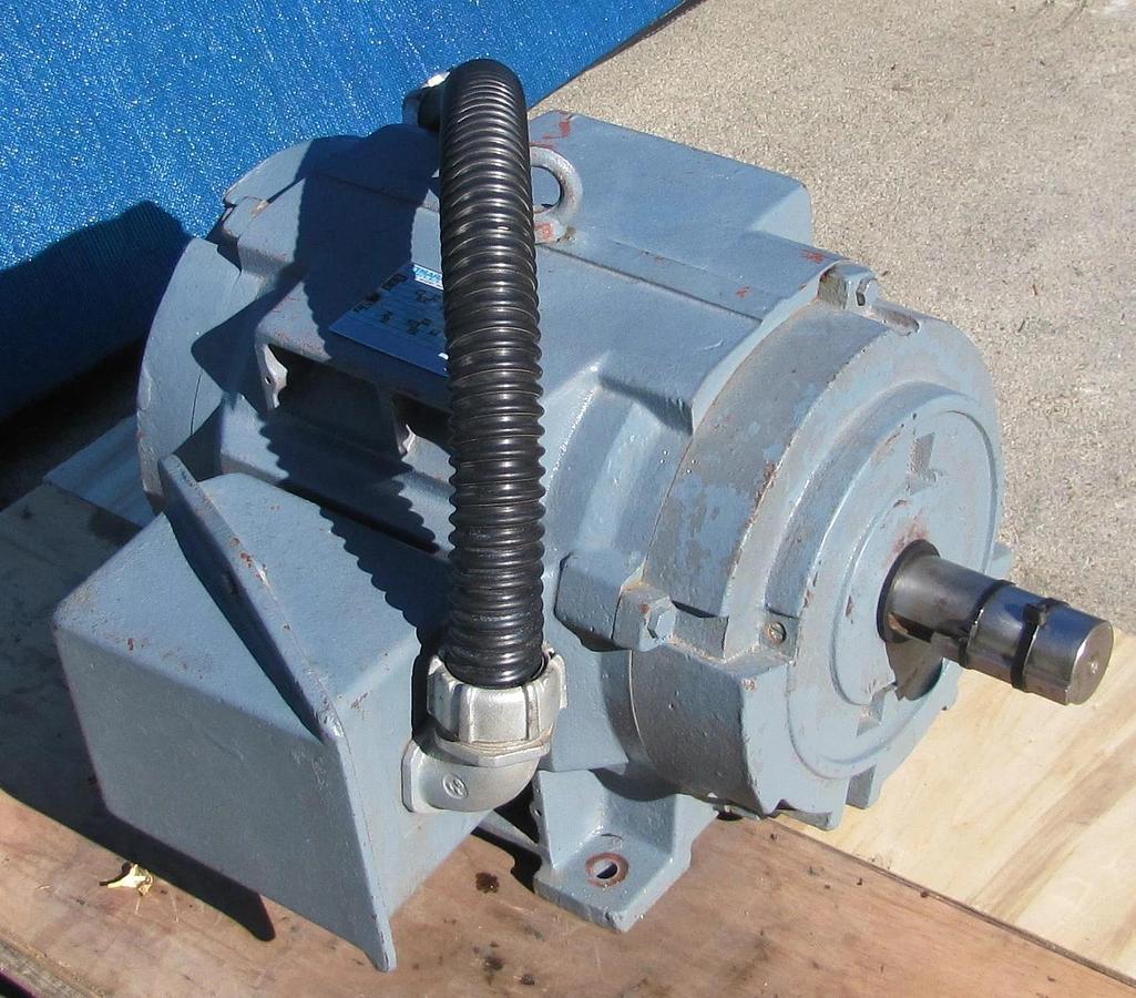 Used Marathon Electric 25 HP AC Motor 230/460V 1755 RPM 284T 3 Ph 1-7/8" Dia. Shaft