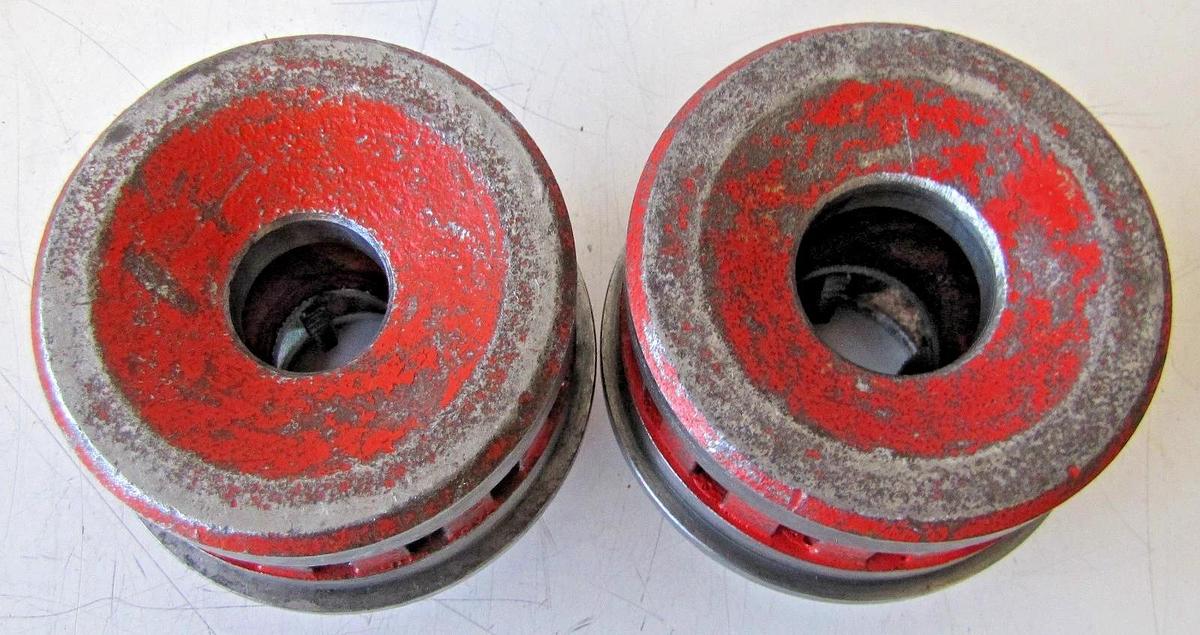 Used RIDGID 12-R Exposed Ratchet Threader Set 1/8", 1/2", 3/4", 1", 1-1/4", 1-1/2", 2 95691552075