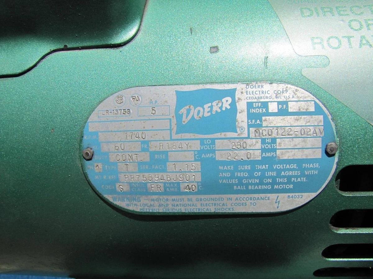 Used SpeedAire 5 HP Upright Piston Air Compressor with 80 Gallon Tank 220V 1 Phase