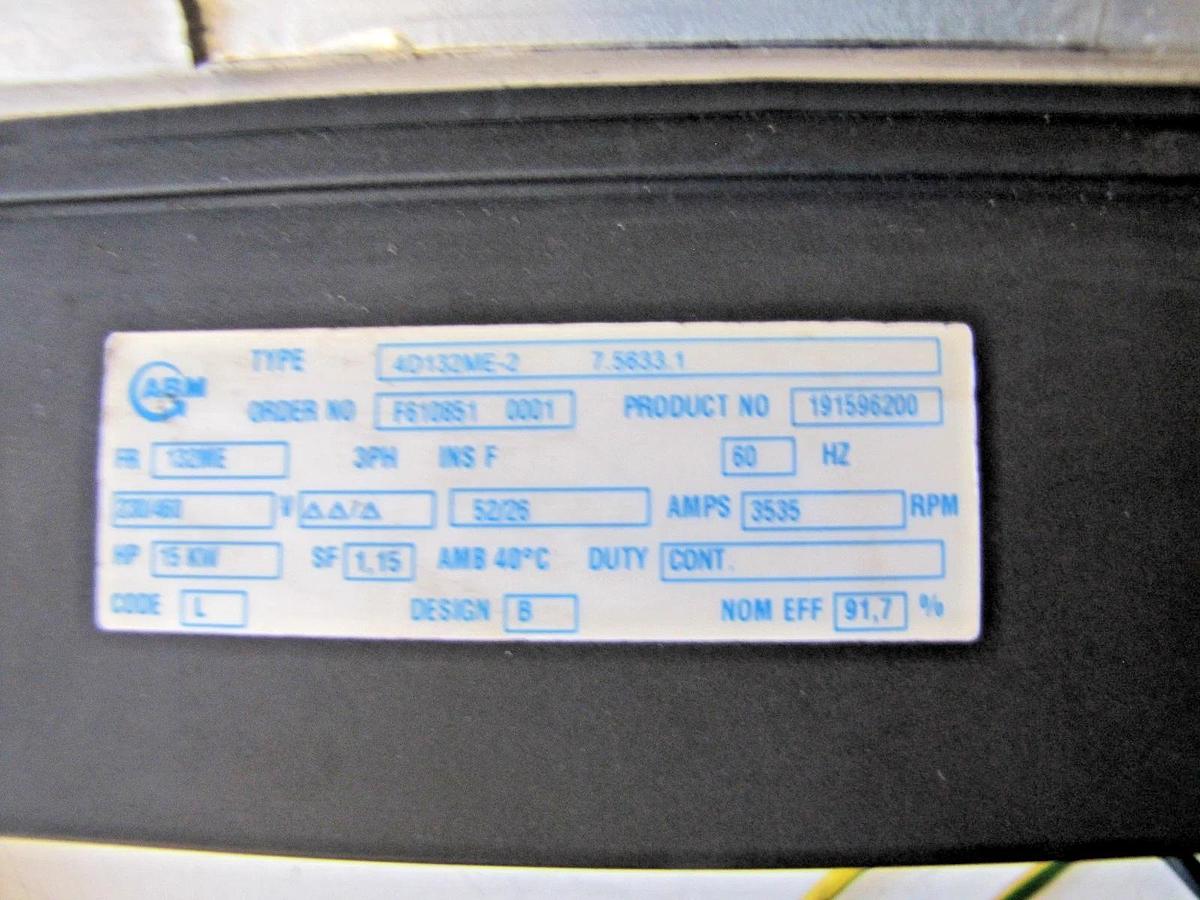 Used Kaeser SK-26 Air Compressor 20 HP Electric Motor Part # 7.2183.0 Rotary Screw