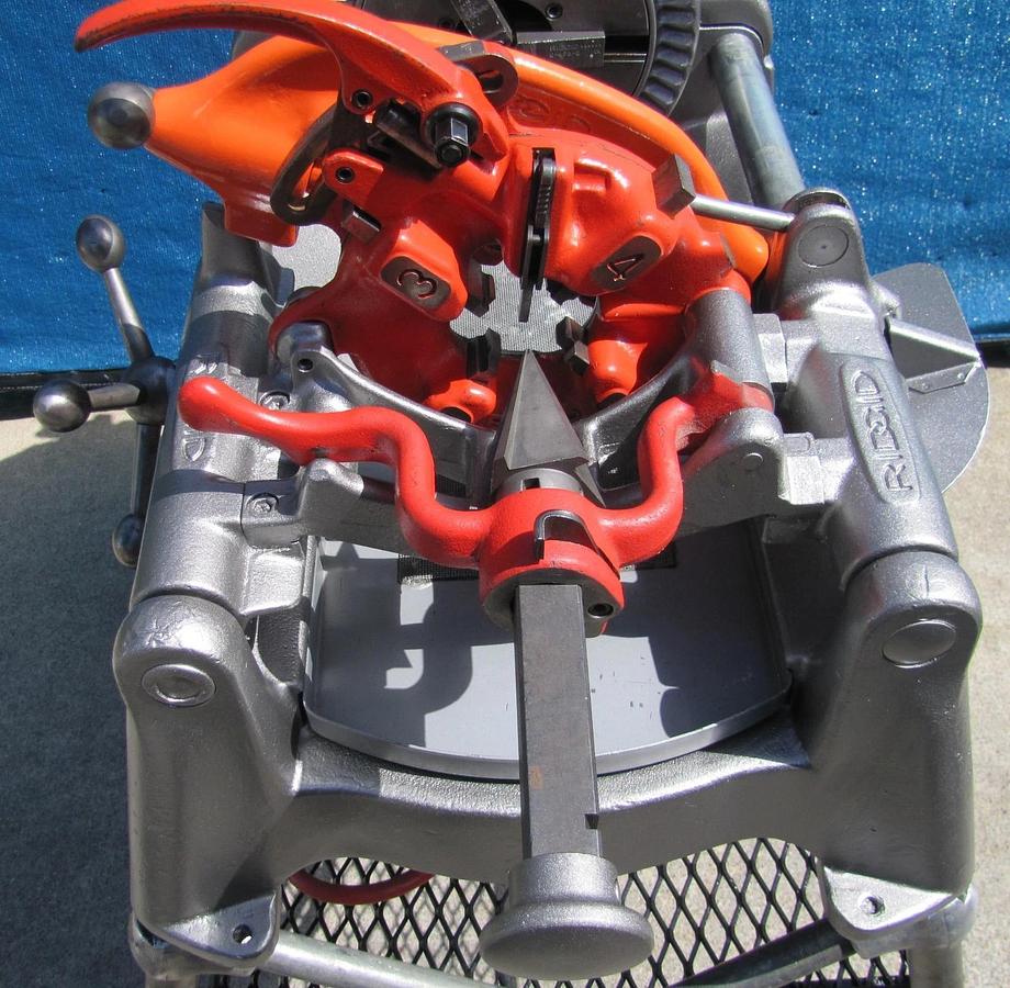 Used Ridgid 535 Pipe Threader 1/2" to 2" Pipe Threading Machine with 815A Die Head #2