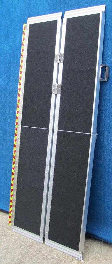 Used Aluminum Folding Loading Ramp 6 ft Long x 28.5 in Wide Portable 600 lbs