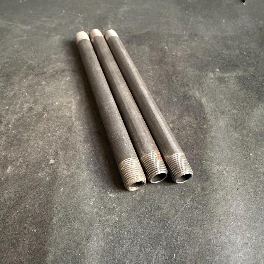 Used MSC 1/8X5 BLK WELDED NIPPLE - SET OF 3